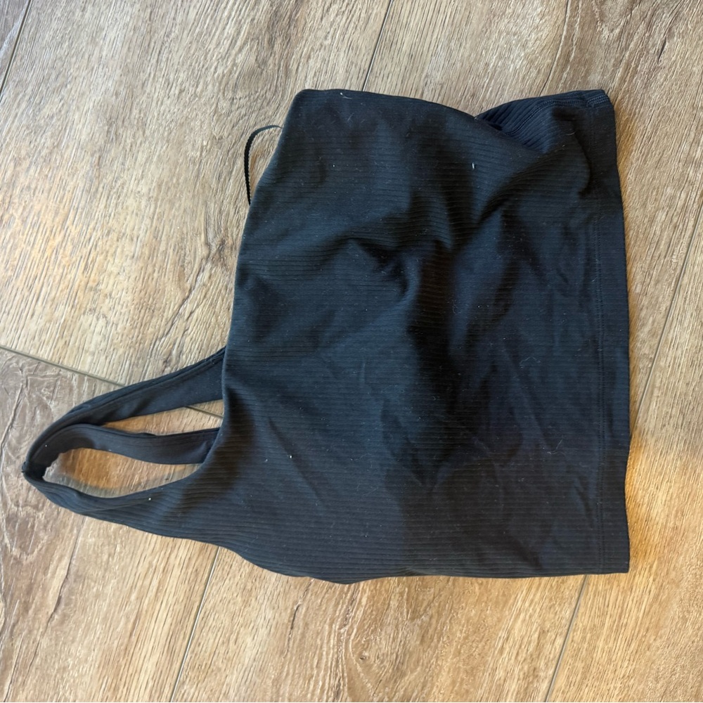 lululemon athletica Black Ribbed High-Waist Leggings
